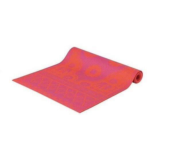 Коврик для йоги и фитнеса Lite Weights 5430LW оранжевый/фиолетовый