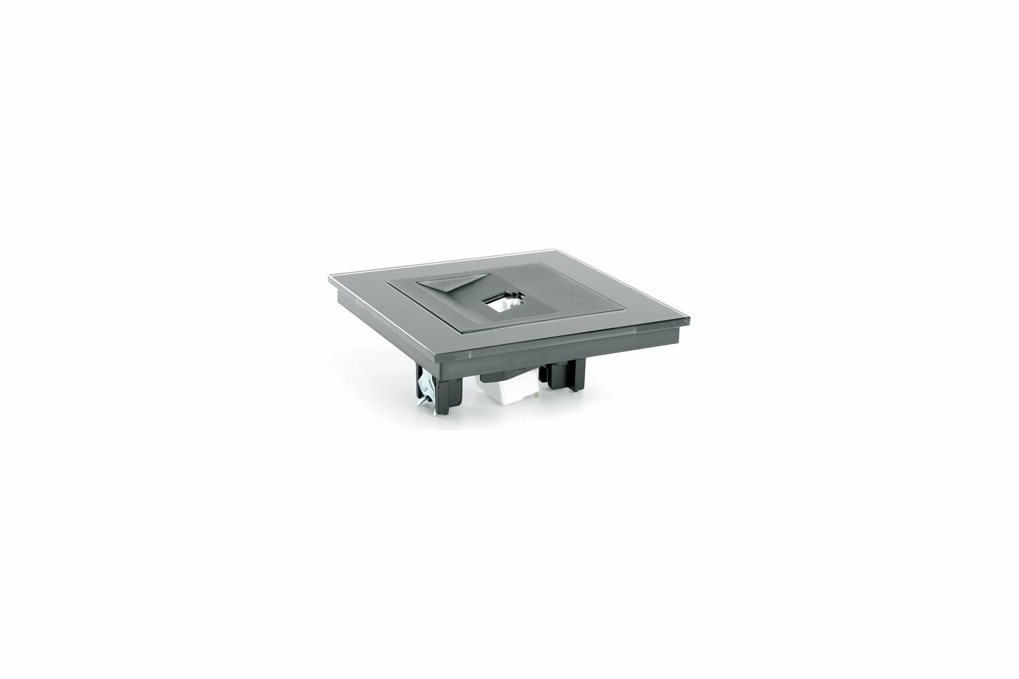 фото STEKKER Розетка компьютерная 1-местная RJ-45, серия Катрин, со стеклянной рамкой, GLS00-7007-05, черный 39510