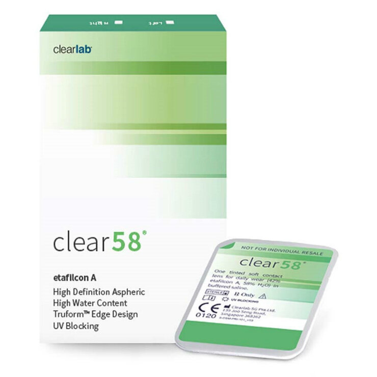 Контактные линзы Clear 58 R8.3, на месяц -5,50 6 шт