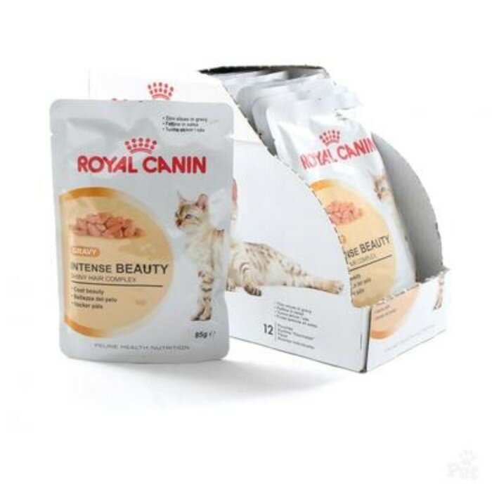 Royal Canin ШБ Влажный корм RC Intense Beauty для кошек, для кожи и шерсти, в соусе, 24х85 г - фотография № 1