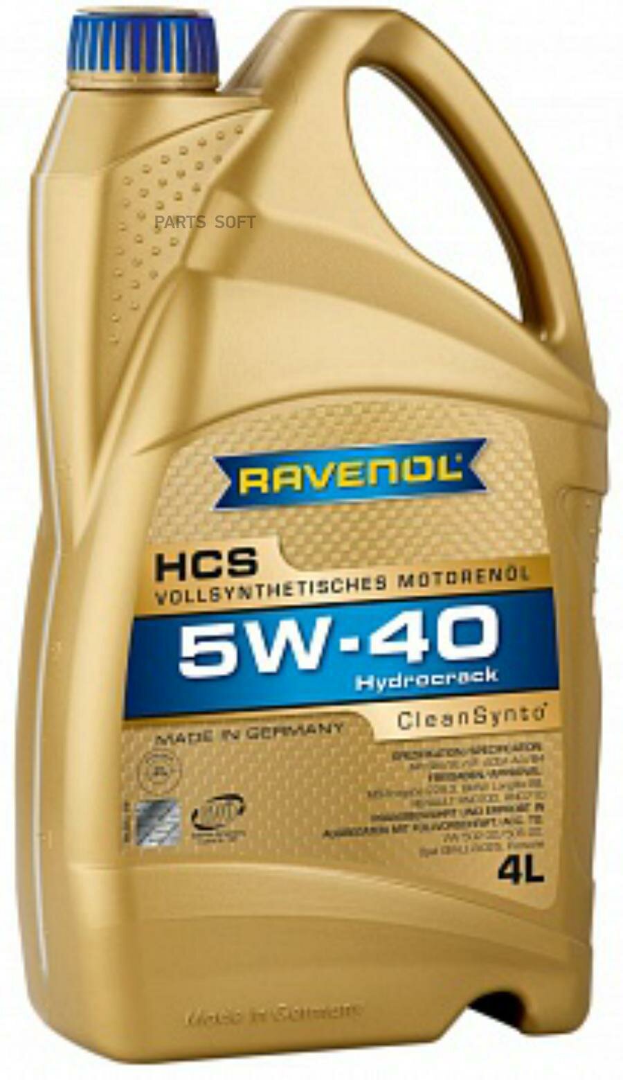 Моторное масло RAVENOL HCS 5W-40 1л. синтетическое [4014835723917] - фото №1