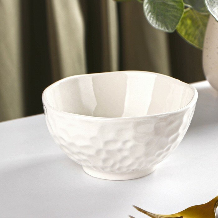 фото Миска керамическая «Воздушность», 300 мл, d=11,5 см, цвет белый