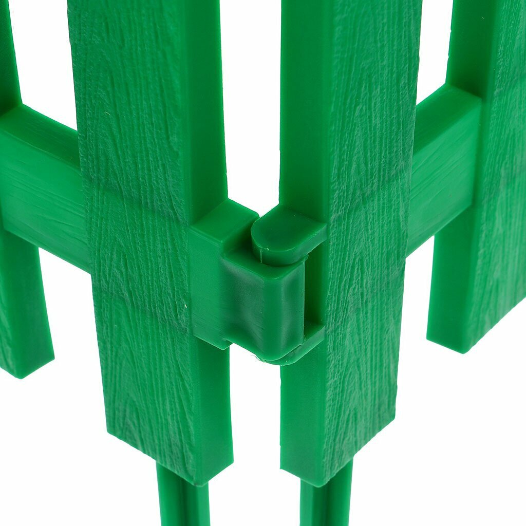 Забор декоративный пластмасса, Palisad, Частокол №1, 28х300 см, зеленый, ЗД01 - фотография № 6