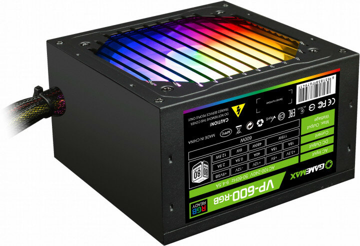 Блок питания GameMax VP-600-M-RGB 600W