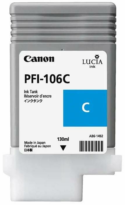 Картридж струйный Canon PFI-106C голубой