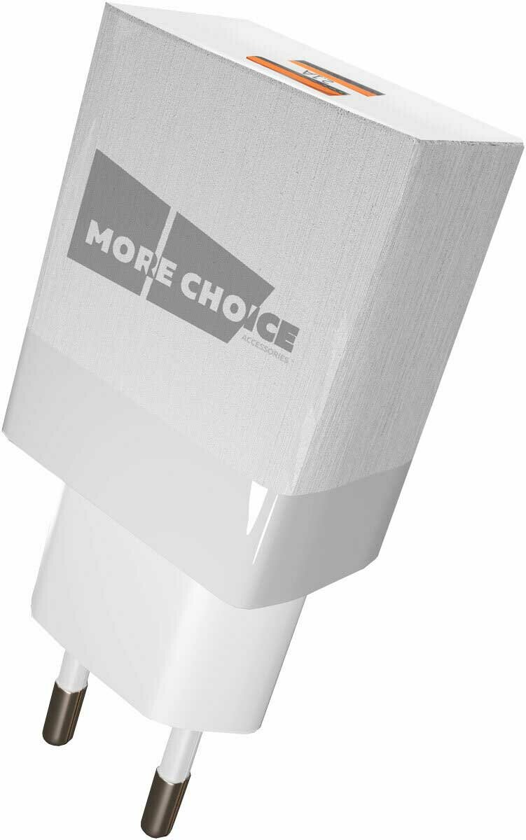 Сетевое зарядное устройство More choice 2USB 2.1A для Type-C NC24a (White)