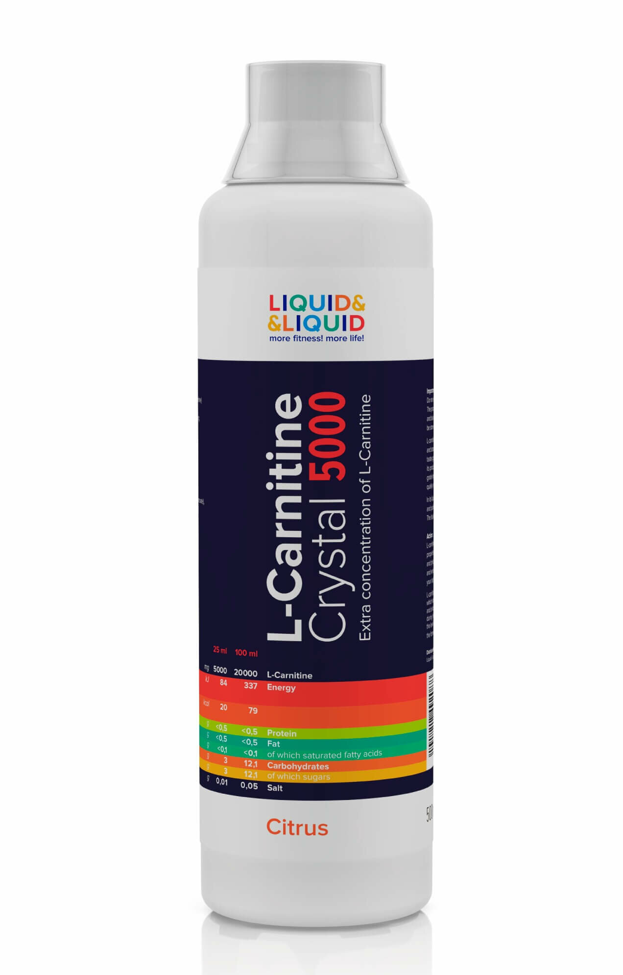 Liquid & Liquid L-карнитин Crystal 5000, 500 мл, Цитрус