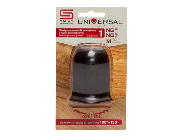 фото Угол эластичный наружный для плинтуса пвх salag ngf 56мм венге 1шт.