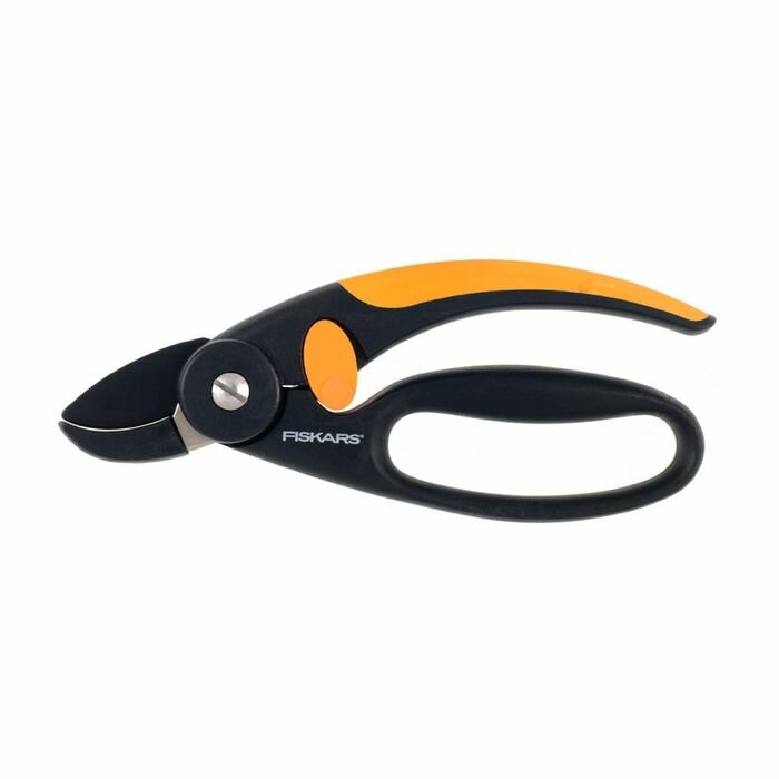 FISKARS Секатор контактный, 7.5" (19 см), с пластиковыми ручками, с петлёй для пальцев - фотография № 1