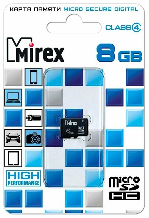   8Gb MicroSD Mirex Class 4 (13612-MCROSD08)