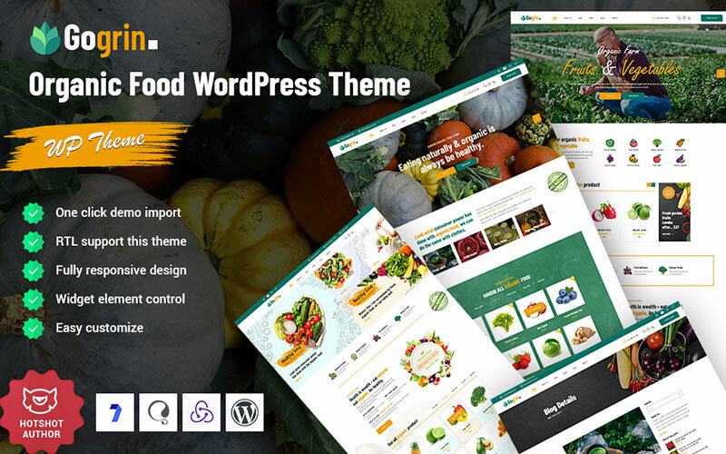 Шаблон Wordpress Gogrin - Organic Food Responsive Тема WordPress
