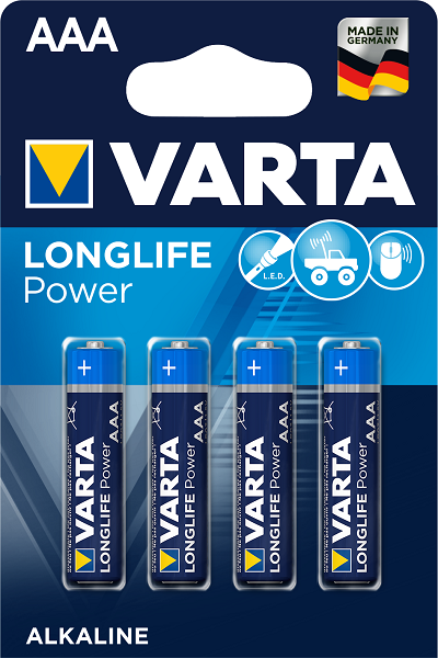 Батарейка VARTA LongLife Power AAA4 4 шт. в блистере