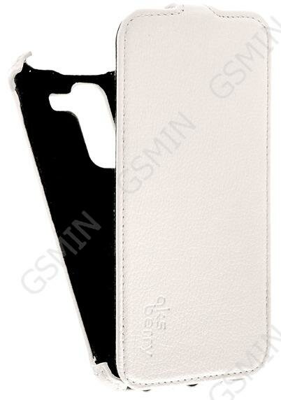 Кожаный чехол для LG G Pro 2 D838 Aksberry Protective Flip Case (Белый)