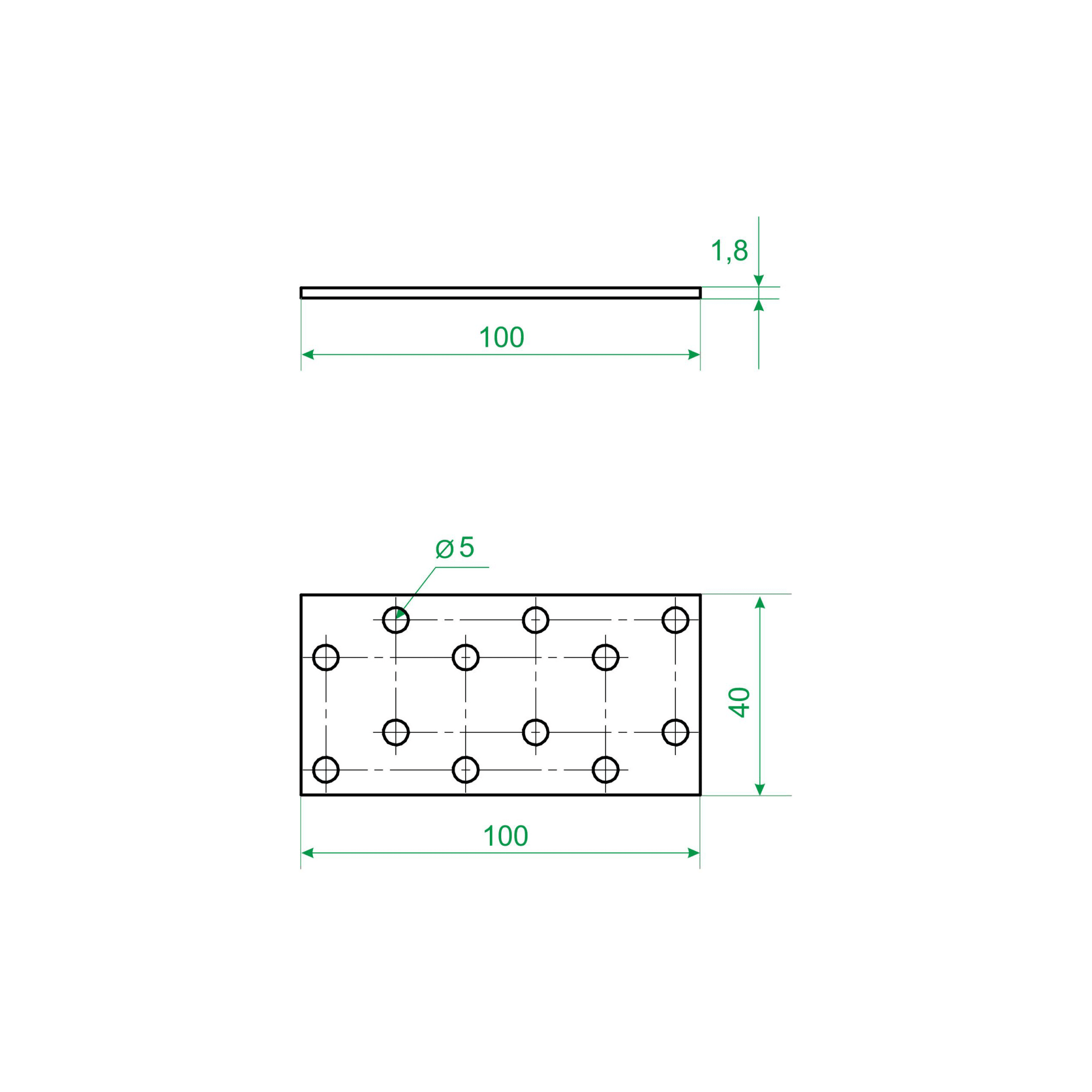 Пластина соединительная PS 100x40x1.8 - фотография № 4