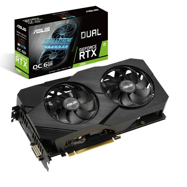 Видеокарта ASUS Dual GeForce RTX 2060 OC EVO 6GB (DUAL-RTX2060-O6G-EVO)