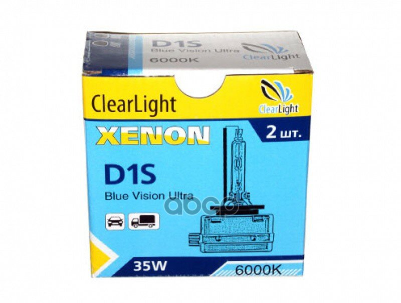 Лампа Ксеноновая D1s 6000k Clearlight 2 Шт. Lcl D1s 600-Bvu ClearLight арт. LCL D1S 600-BVU