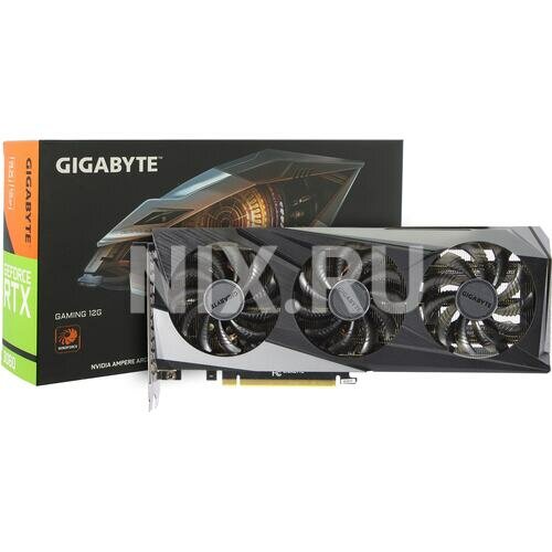 GIGABYTE Видеокарта Gigabyte PCI-E 4.0 GV-N3060GAMING-12GD NVIDIA GeForce RTX 3060 12Gb 192bit GDDR6 1777/15000 HDMIx2 DPx2 HDCP Ret GV-N3060GAMING-12GD