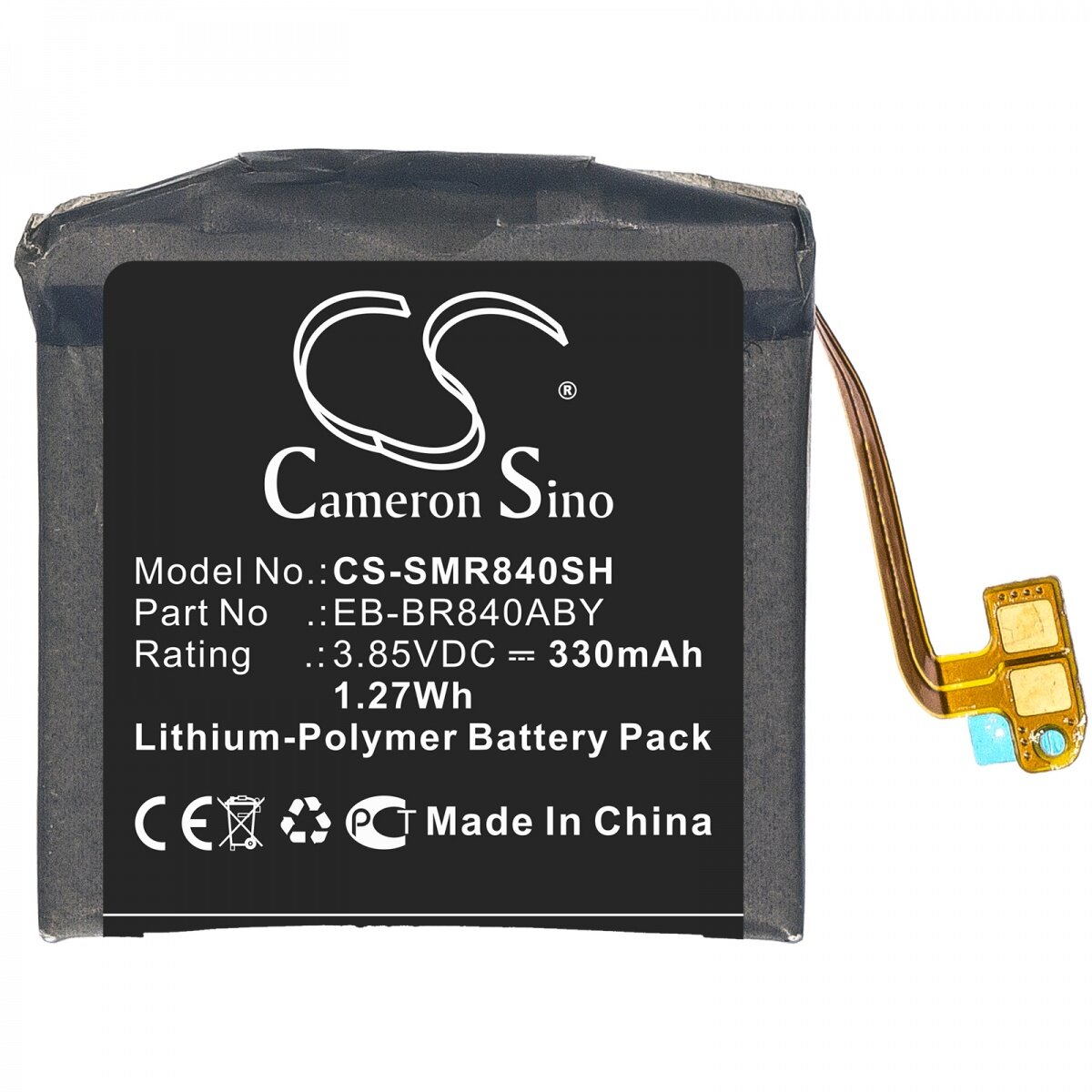 Аккумуляторная батарея CameronSino CS-SMR840SH для часов Samsung Galaxy Watch 3 45mm SM-R840 (EB-BR840ABY) 330mAh