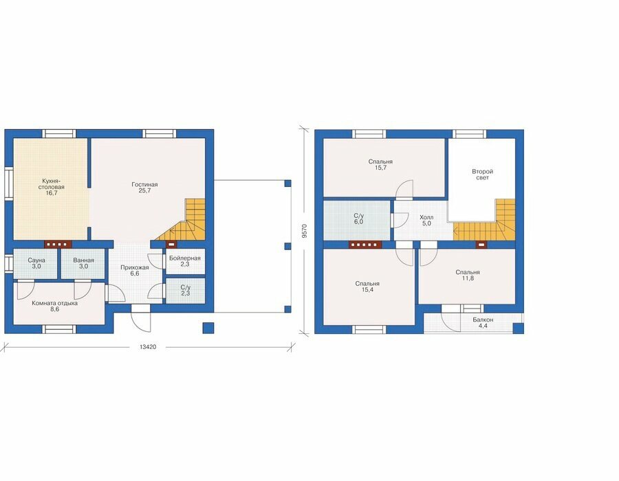 Проект дома Plans-54-32 (122 кв.м, газобетон) - фотография № 3