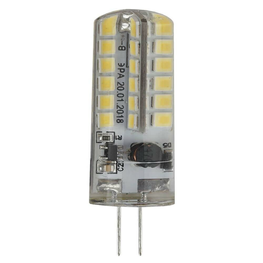 ЭРА Лампа светодиодная ЭРА G4 3,5W 2700K прозрачная LED JC-3,5W-12V-827-G4 Б0033195