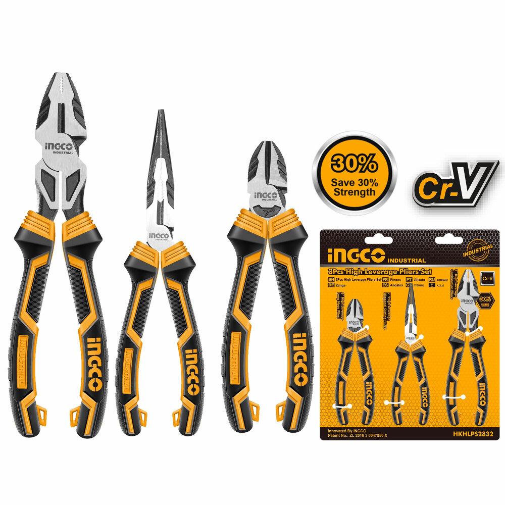 фото Набор шарнирно-губцевого инструмента INGCO industrial hkhlps2832