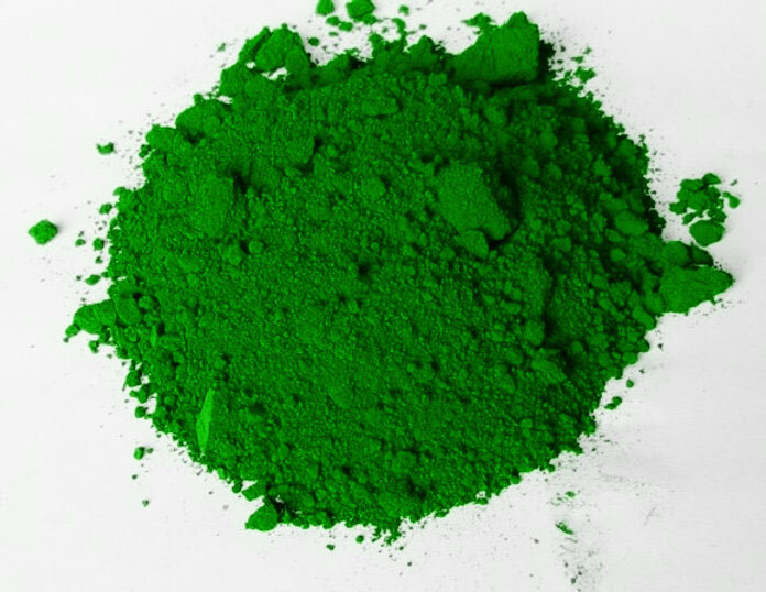 Пигмент железооксидный зеленый Iron Oxide GREEN 5605 - 100 гр - фотография № 5