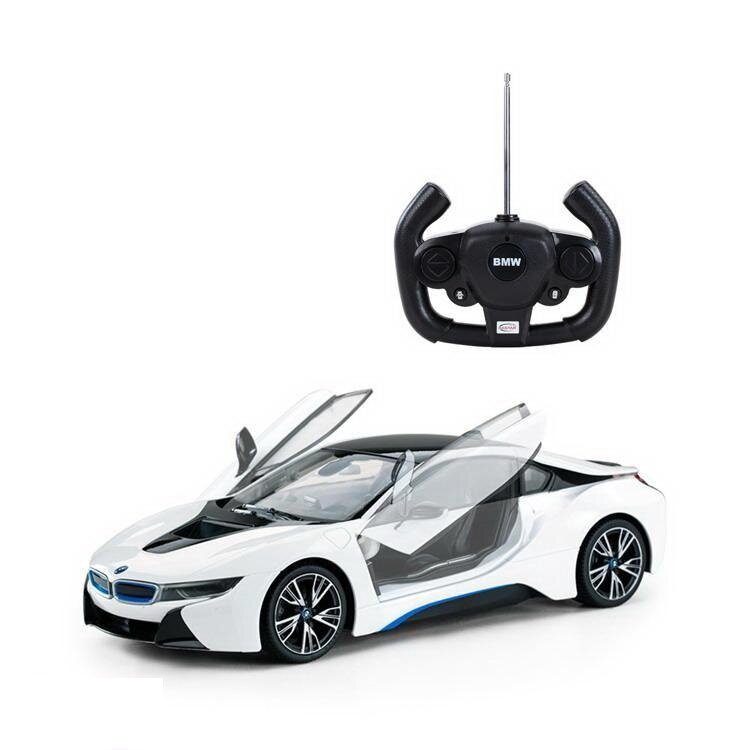 Машина р у 1:14 BMW i8 цвет белый матовый двери открываются в ручную 71070W