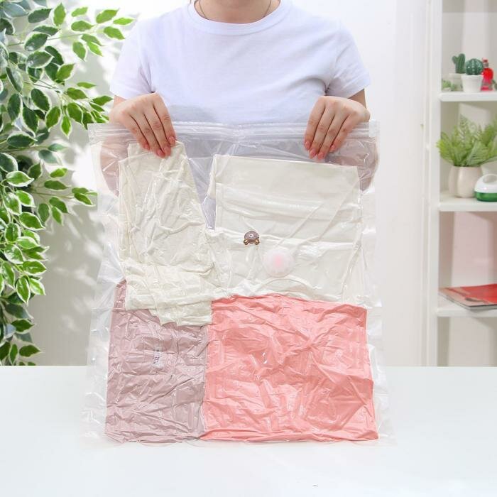 --- Вакуумный пакет для хранения одежды "Роза", 70×100 см, ароматизированный - фотография № 2