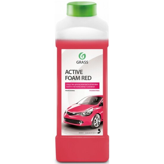 Автошампунь GRASS Active Foam Red для б/к мойки 1 л