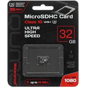 Карта памяти Micro SecureDigital 32Gb QUMO QM32GMICSDHC10U3NA {MicroSDHC Class 10 UHS-I}