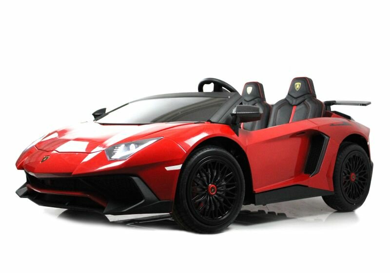 Другие электромобили Rivertoys Детский электромобиль Lamborghini Aventador SV (M777MM) красный