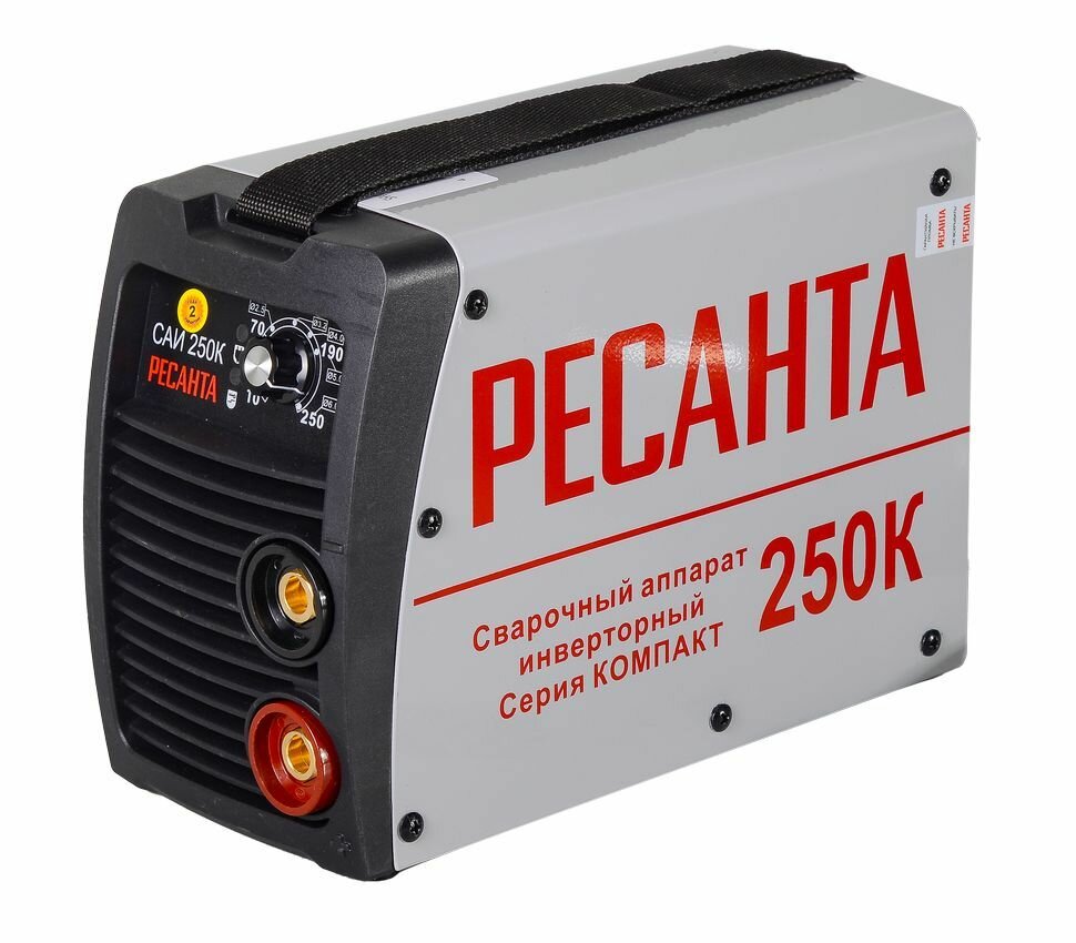 Сварочный аппарат Ресанта САИ250К (компакт) 250 ампер комплект кабелей - фотография № 4