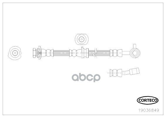 Тормозной Шланг Передний R [265mm] Corteco арт. 19036849