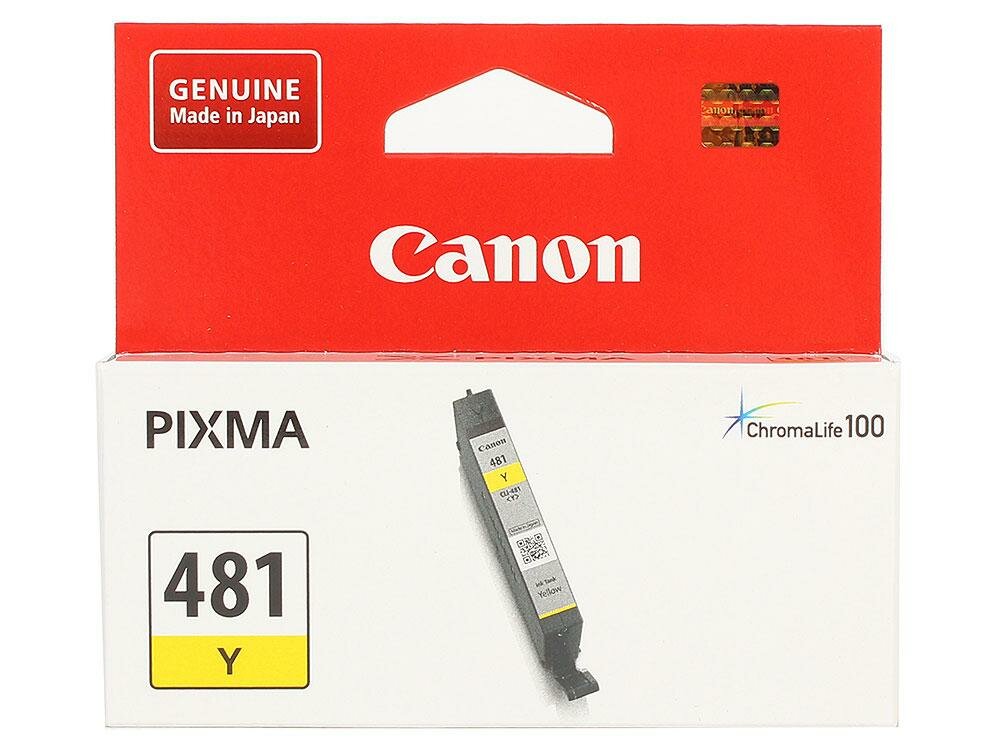 Картридж Canon CLI-481 Y для Canon Pixma TS5140/6140/8140/8540 желтый 2100C001