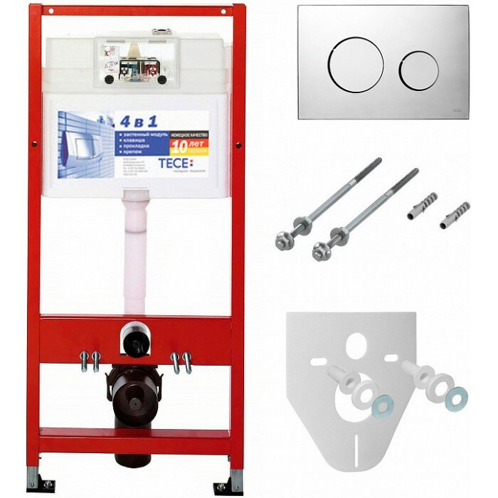 Tece Система инсталляции для унитазов TECE Loop К400626 4 в 1 с кнопкой смыва