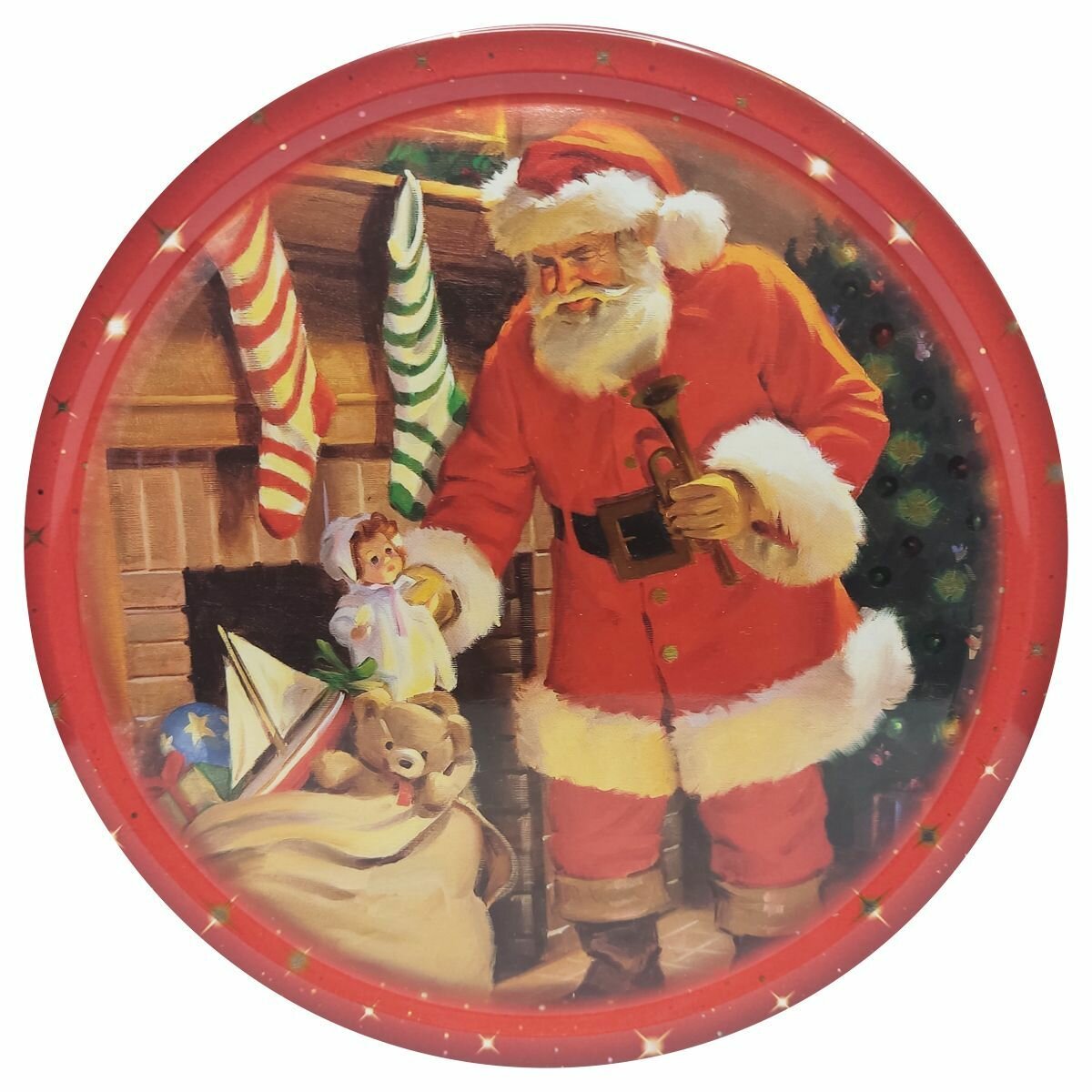 Сдобное печенье "Санта с подарками", с шоколадной крошкой, 150гр., Jacobsens,(Дания)