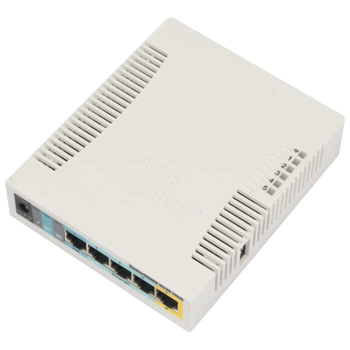 Беспроводной маршрутизатор MikroTik RB951Ui-2HnD 802.11n 300Mbps 5xLAN