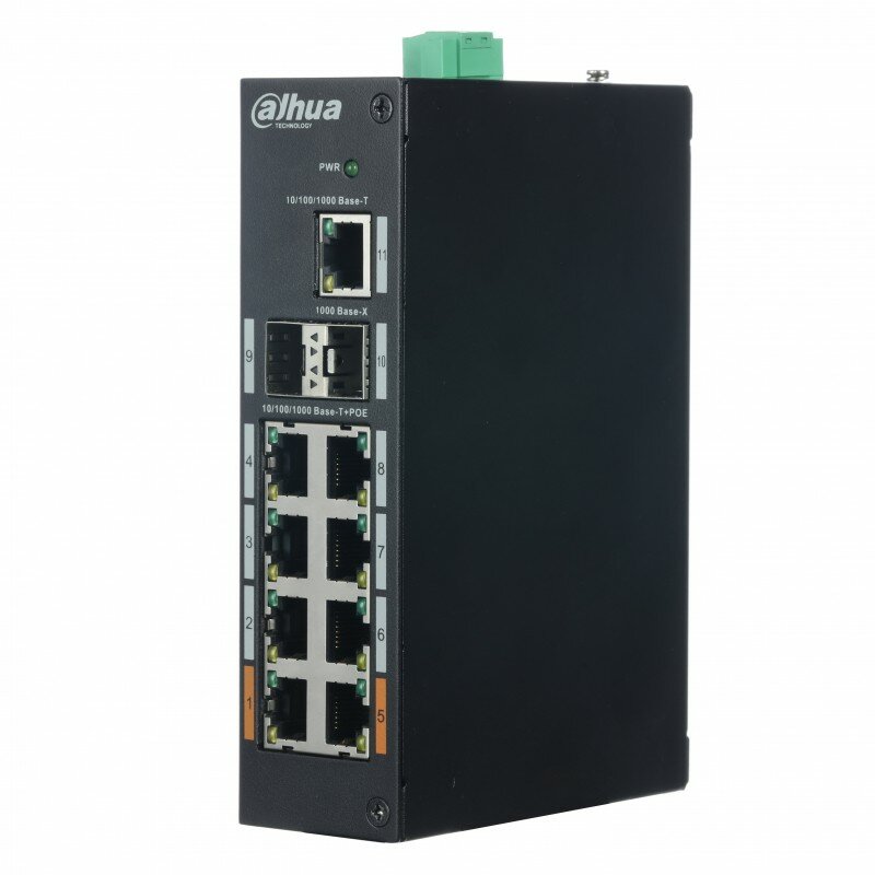Коммутатор Dahua 8G 2SFP 6PoE+ 120W неуправляемый - фото №1