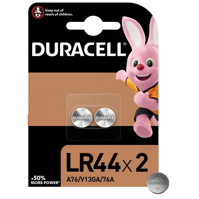 Батарейки Duracell Specialty LR44 (2 штуки в уп) 81488664 349354