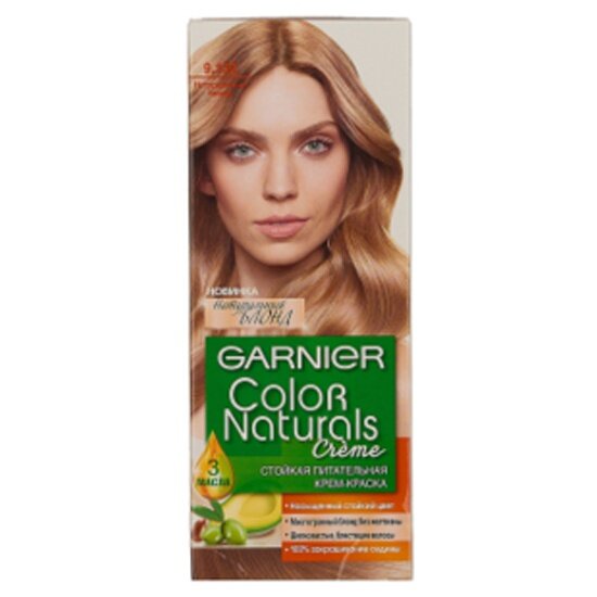 Крем-краска для волос Garnier Color Naturals с 3 маслами, тон 9.132, Натуральный блонд