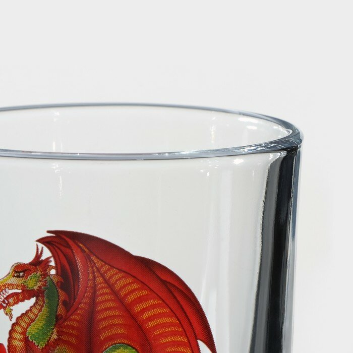 Кружка «Красный дракон», стеклянная, 200 мл - фотография № 4