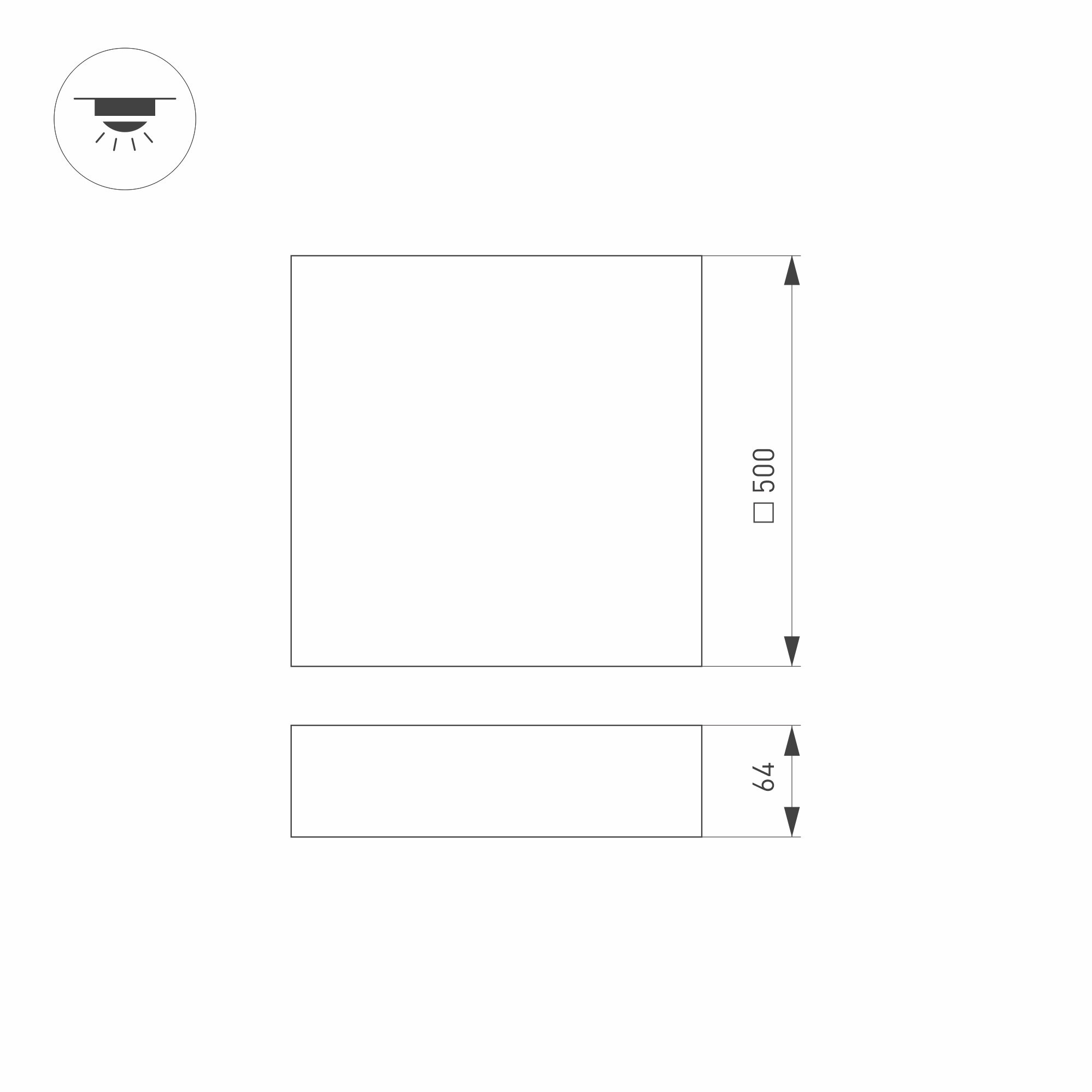 Светильник SP-QUADRO-S500x500-50W Day4000 (WH, 120 deg, 230V) (Arlight, IP40 Металл, 3 года) - фотография № 2