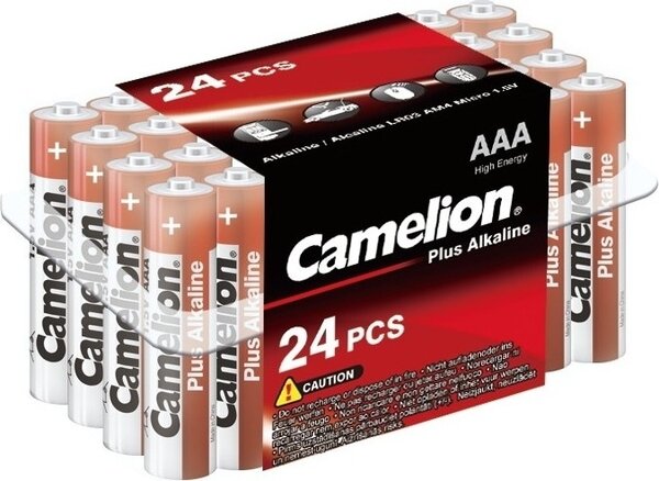 батарейки AAA - Camelion Alkaline Plus LR03 LR03-PB24 (24 штуки) .