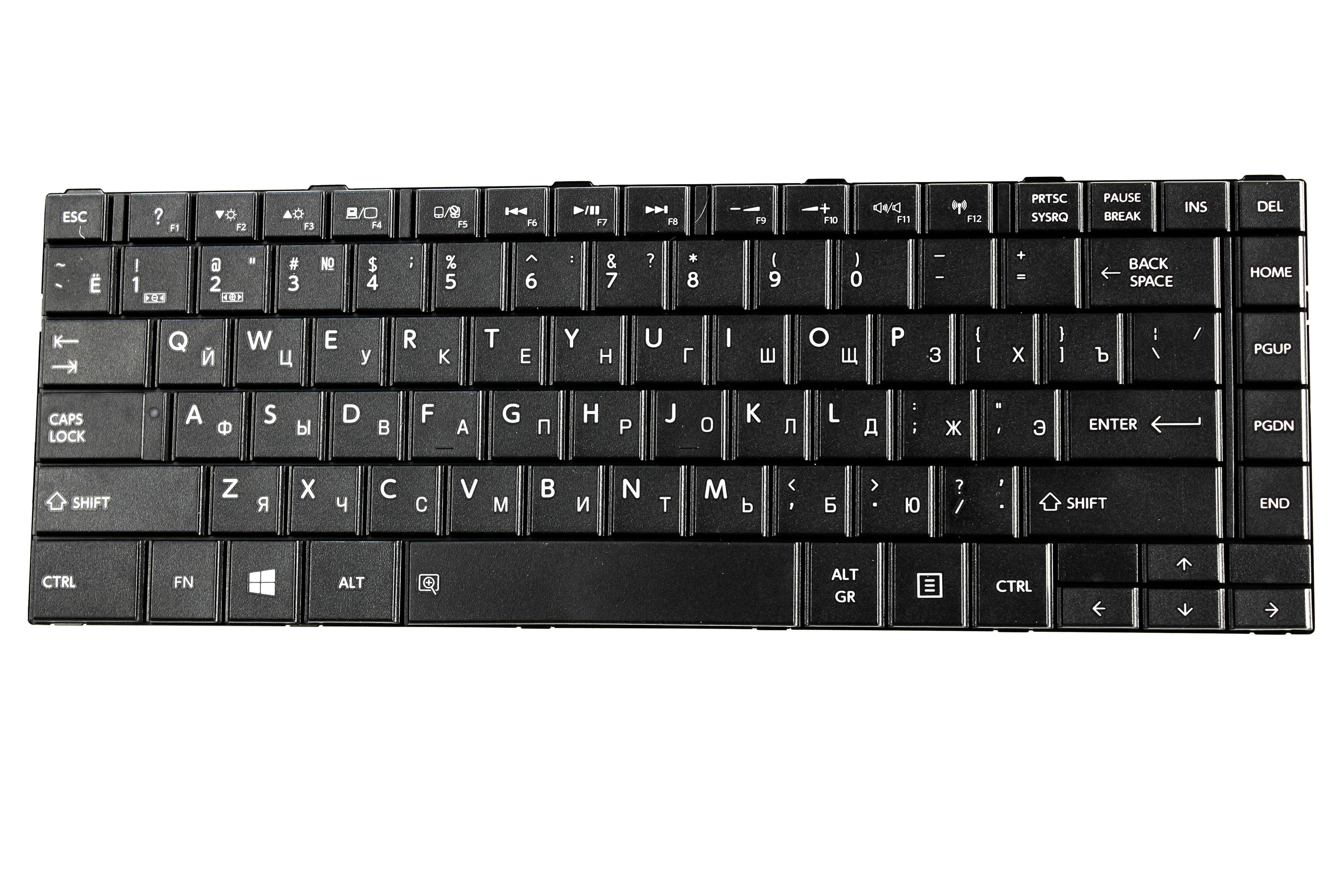 Клавиатура для ноутбука Toshiba L800 L830 C800 M800 Черная P.n: 9Z.N7SSQ.001