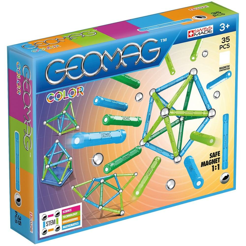 Конструктор магнитный Geomag (Color 35 дет.)