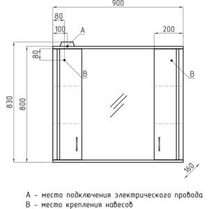 Зеркало-шкаф Style line Панда 90 с подсветкой, белый (4650134470451) - фотография № 2