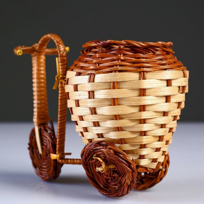 Плетеные сувениры (Велосипед) 15х9 см H 12 см.(Бамбук срезан) (2 шт) - фотография № 2