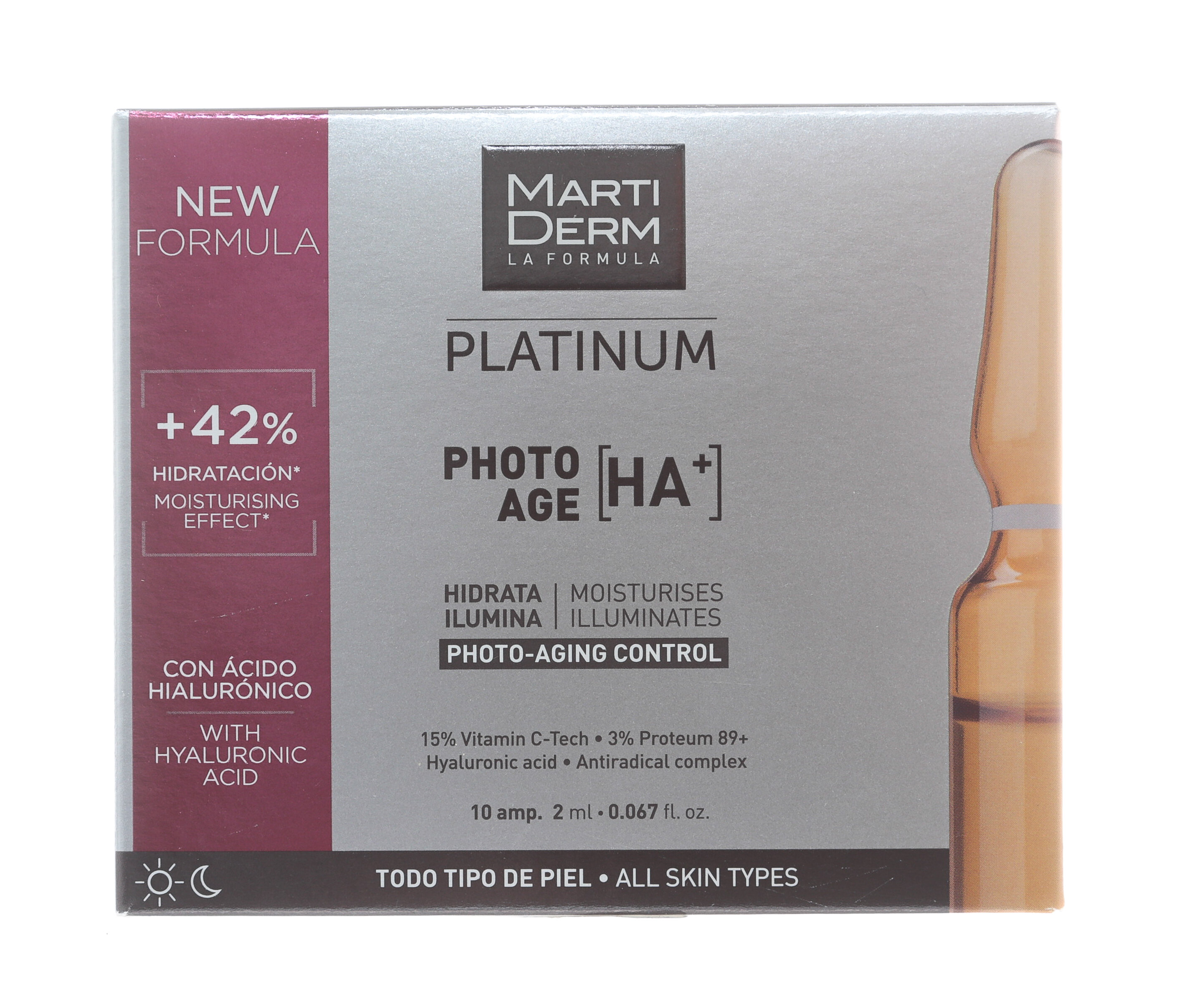 Ампулы MARTIDERM "Коррекция фотостарения гиалуроновая кислота +", 10х2 мл