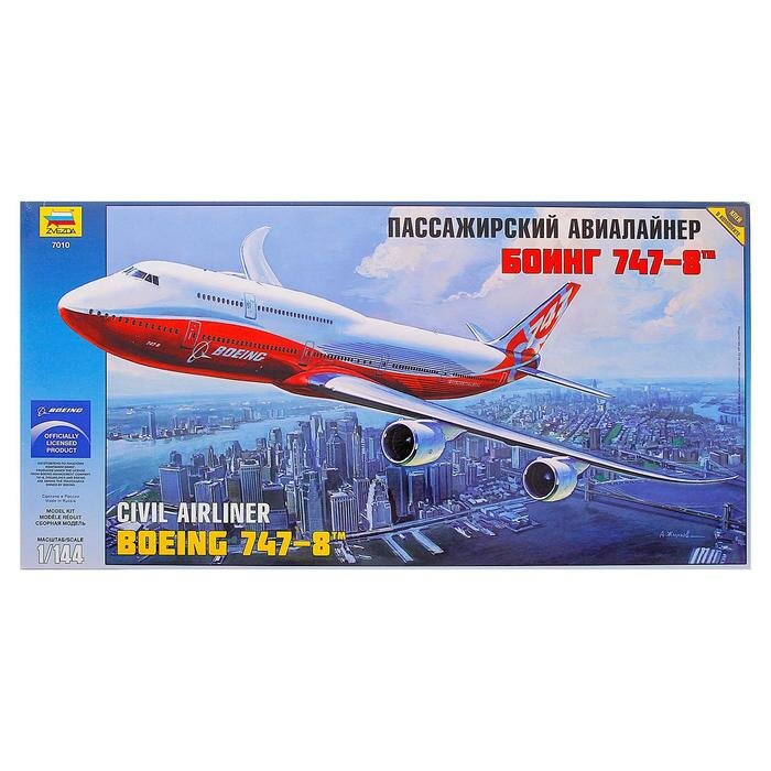 Сборная модель "Пассажирский авиалайнер Боинг 747-8"