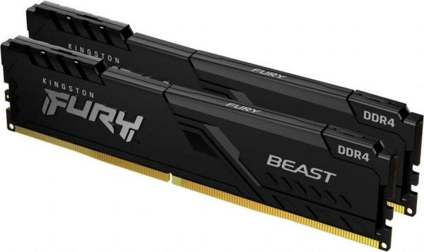 Оперативная память Kingston FURY Beast 64 ГБ (32 ГБ x 2 шт.) DDR4 2666 МГц DIMM CL16